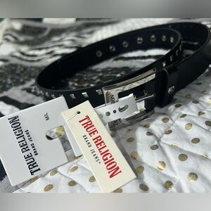 Black True Religion studded belt. New with tags.
